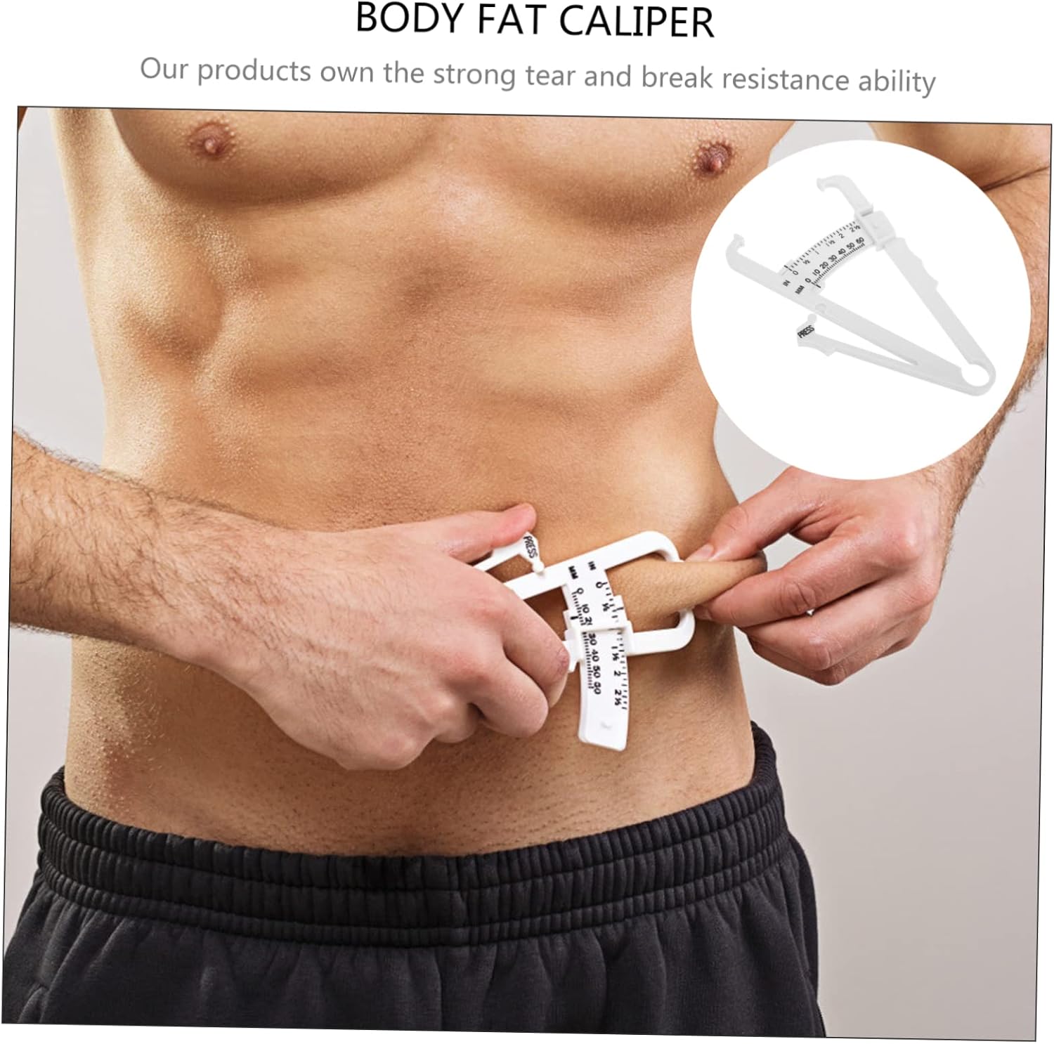 2pcs Professional Caliper Body Measuring Tape Visceral Fat Scale for Fitness