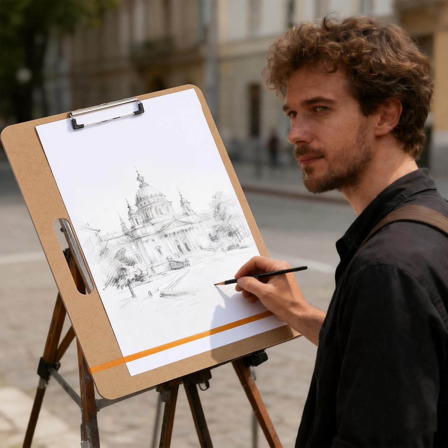 13"x17" & 23"x26" Sketch Board Set Artists Drawing Clipboards with Handle Drawing Tote Board for Sketching & Watercolor with Sturdy Clip and Elastic Bands Portable Art Clipboard for Painting