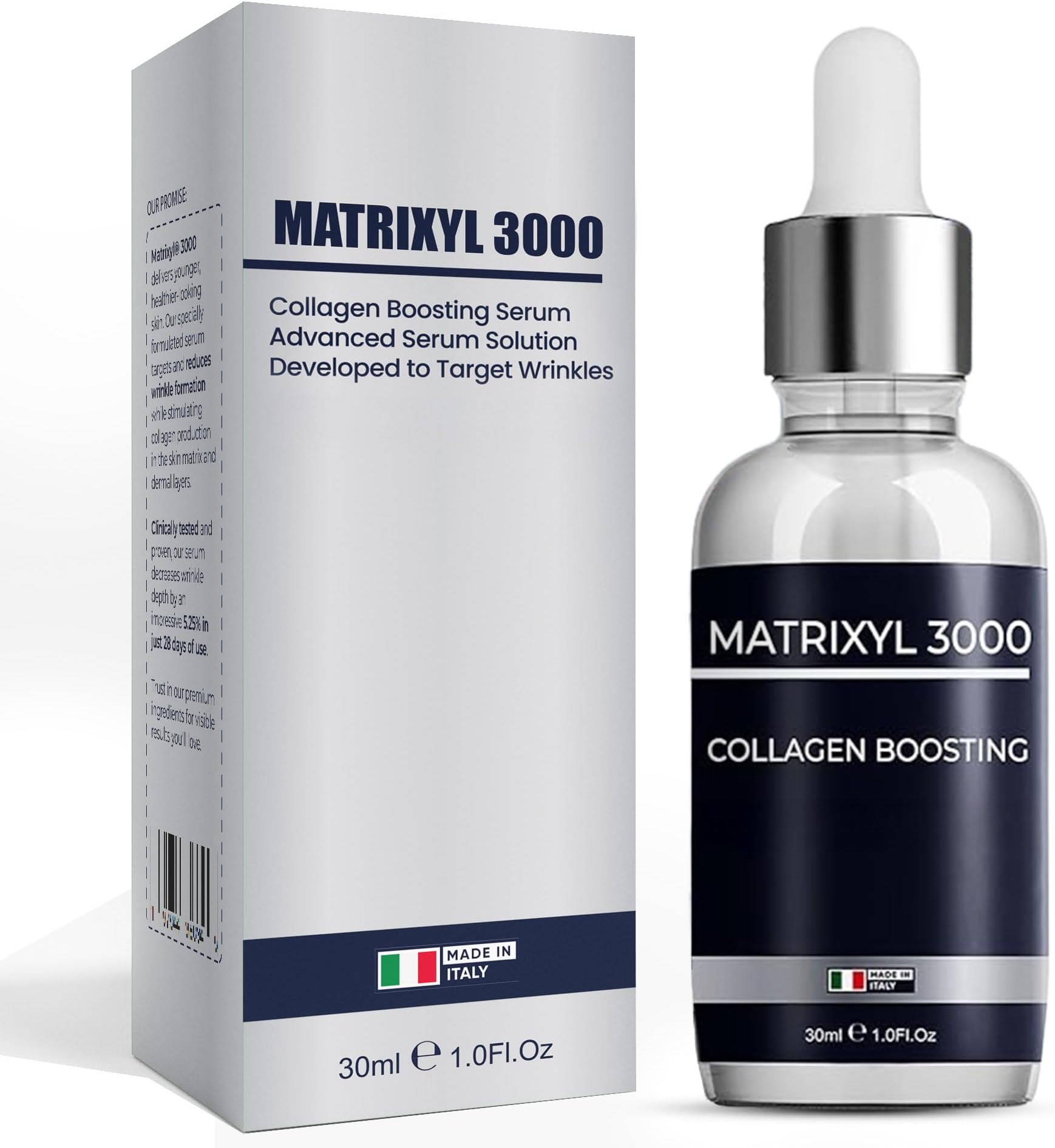 Matrixyl 3000 Serum with Hyaluronic Acid | Anti-Wrinkle, Collagen Boosting, Anti-Aging & Hydrating Face Serum | Deep Wrinkle Repair, Skin Tightening & Firming for Fine Lines & Forehead Wrinkles