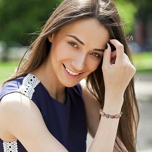 Miniatura 4 de Jmzothie Surtido de cuentas europeas de gran agujero, cuentas espaciadoras de metal para manualidades, pulseras, collares, fabricación de joyas