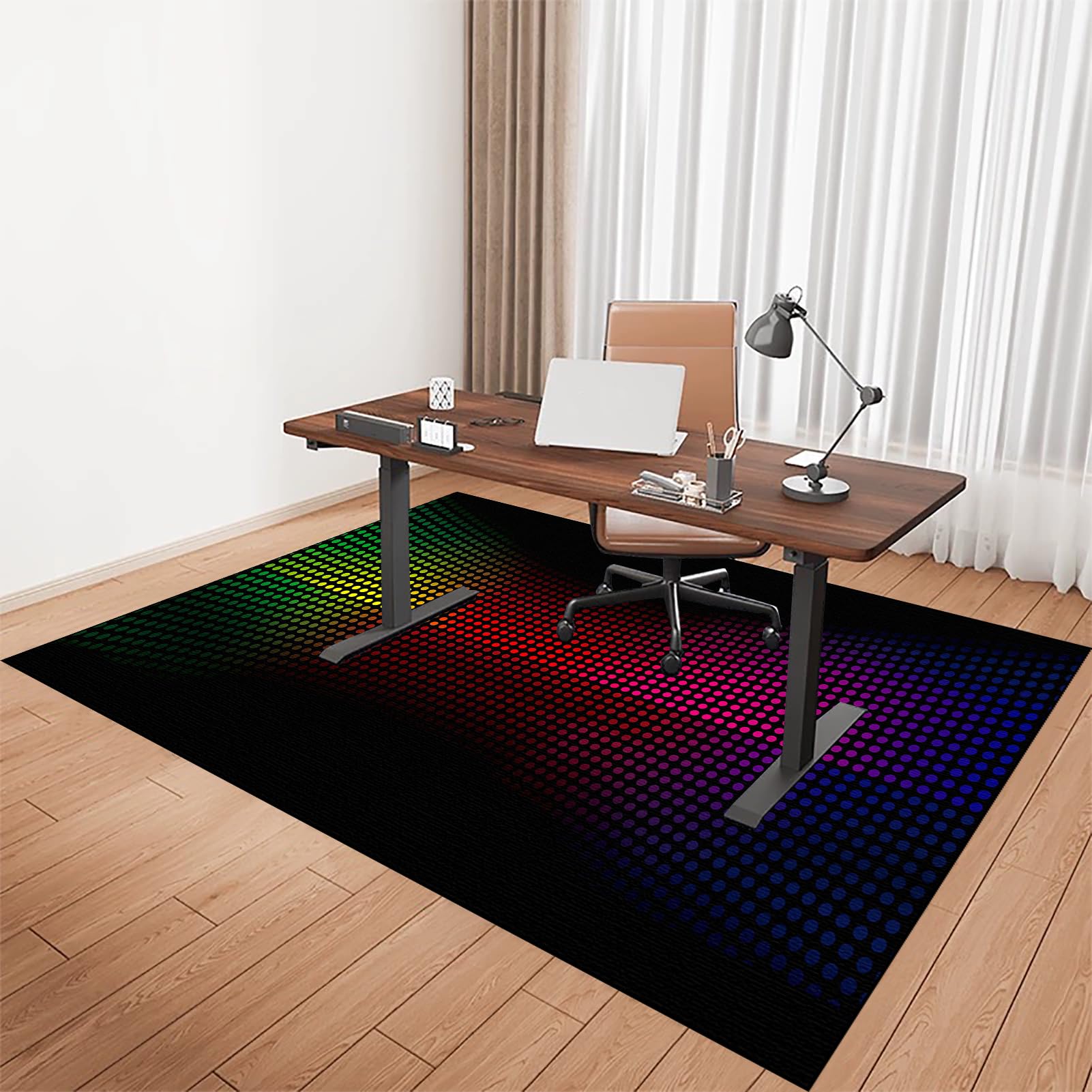 Mata pod fotel gamingowy na podłogę z twardego drewna, antypoślizgowa mata podłogowa na krzesło biurowe, na drewniane podłogi, 180 x 200 cm, mata podłogowa do biura