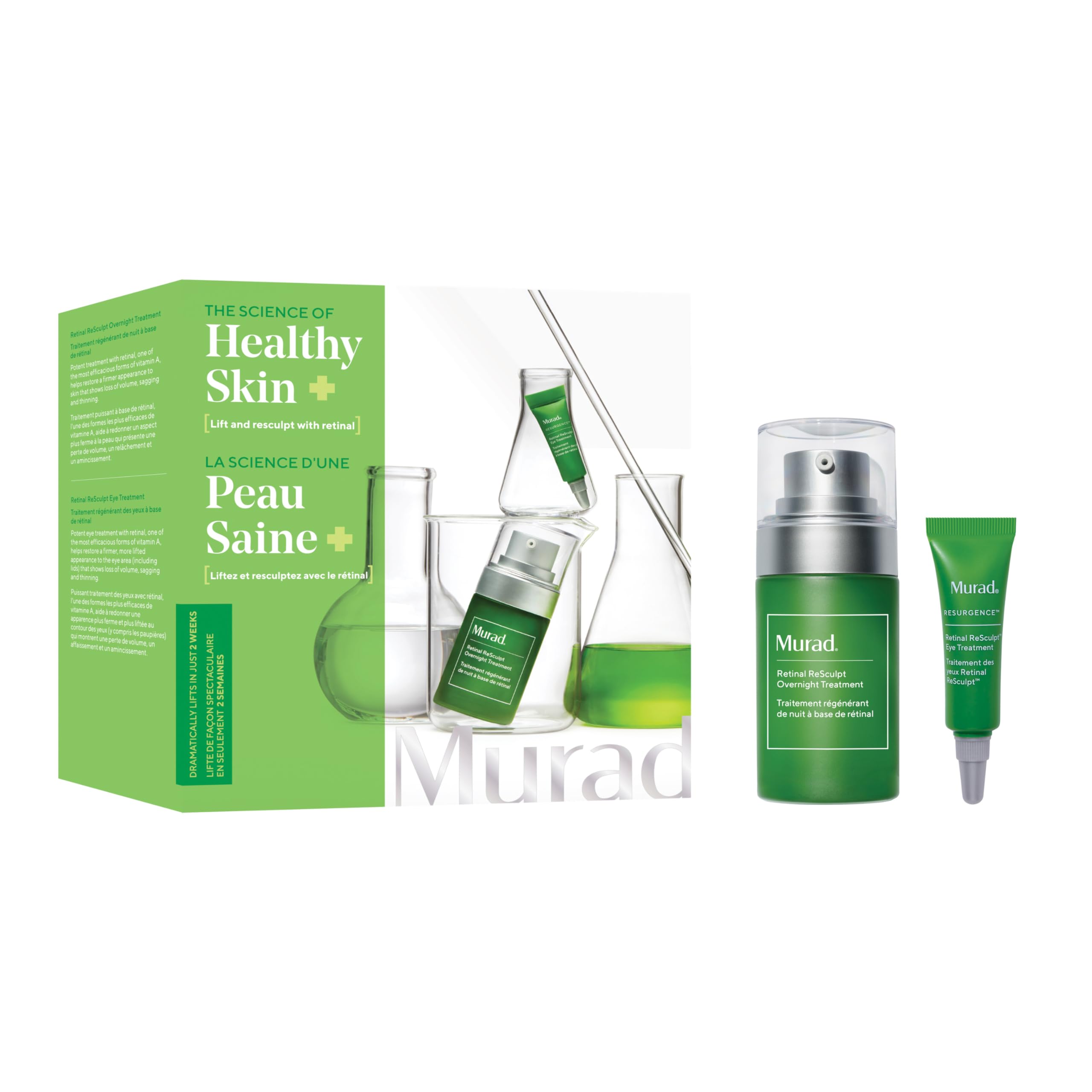 Murad Retinal Trial Kit (Worth £73), Lift and Resculpt with Retinal 2-Piece Trial Kit, Anti-Aging Set Encapsulated Retinal