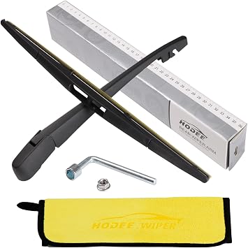 Rear Windshield Wiper Arm & Blade for Subaru Crosstrek 2018-2023 | OEM-Replacement 86532-FL100,Assembly Cap Cover/Nut/Towel/Accessories,Easy Install to Back Window,Streak-Free ALL-Season
