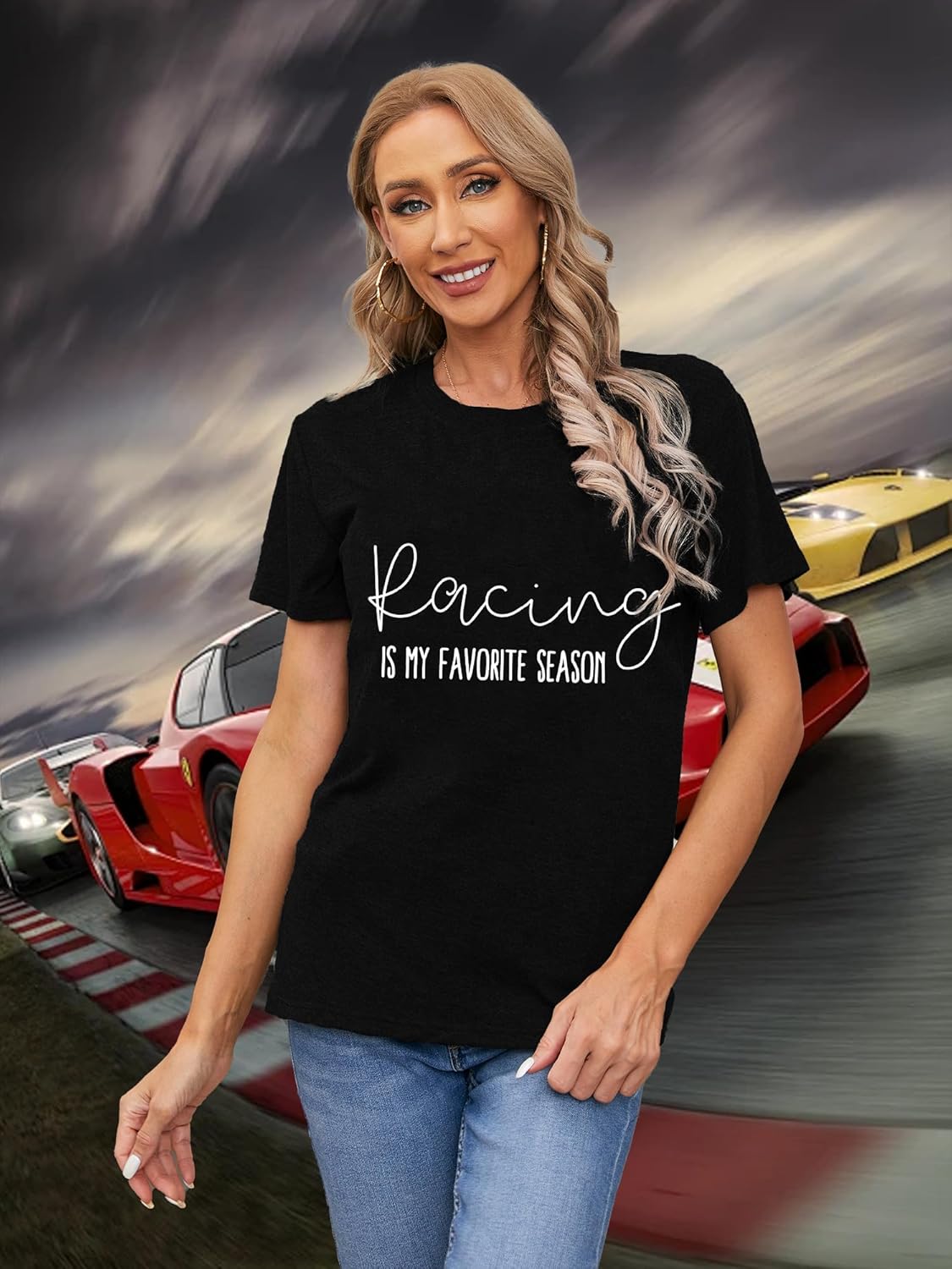 Racing Shirts for Women Racing is My Favorite Season Tshirts If You Ain't First You're Last Tee Top - Image 4