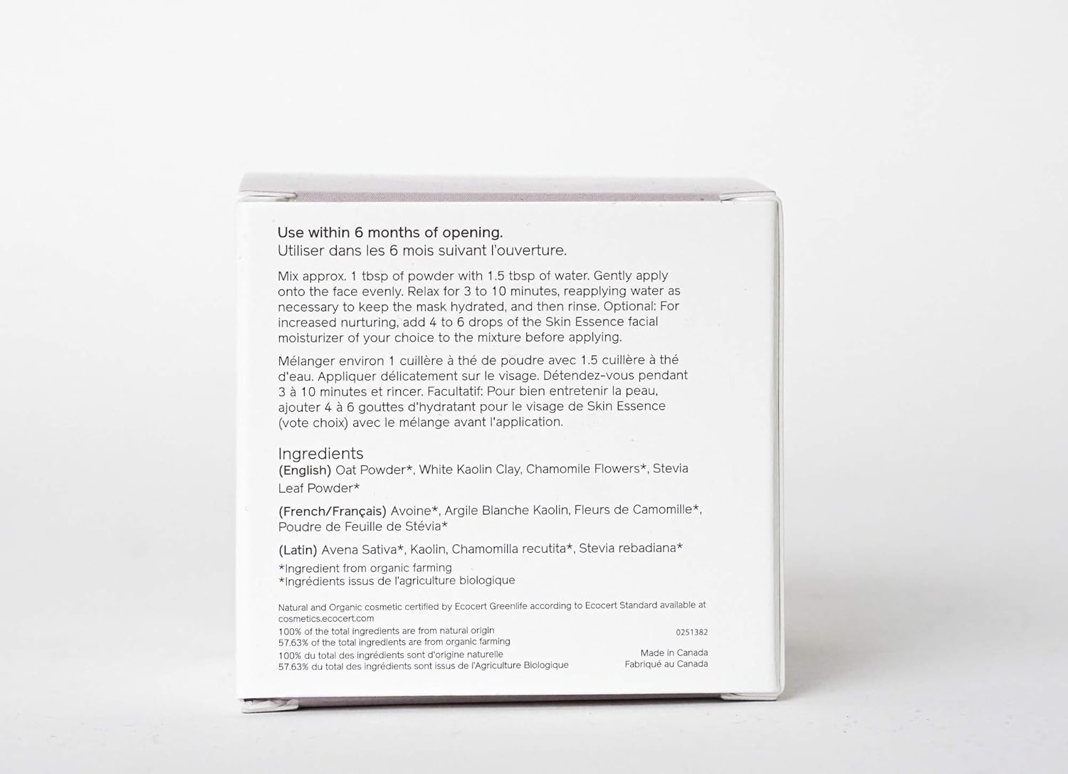 Skin Essence Organics Nurture Softening Mineral Mask