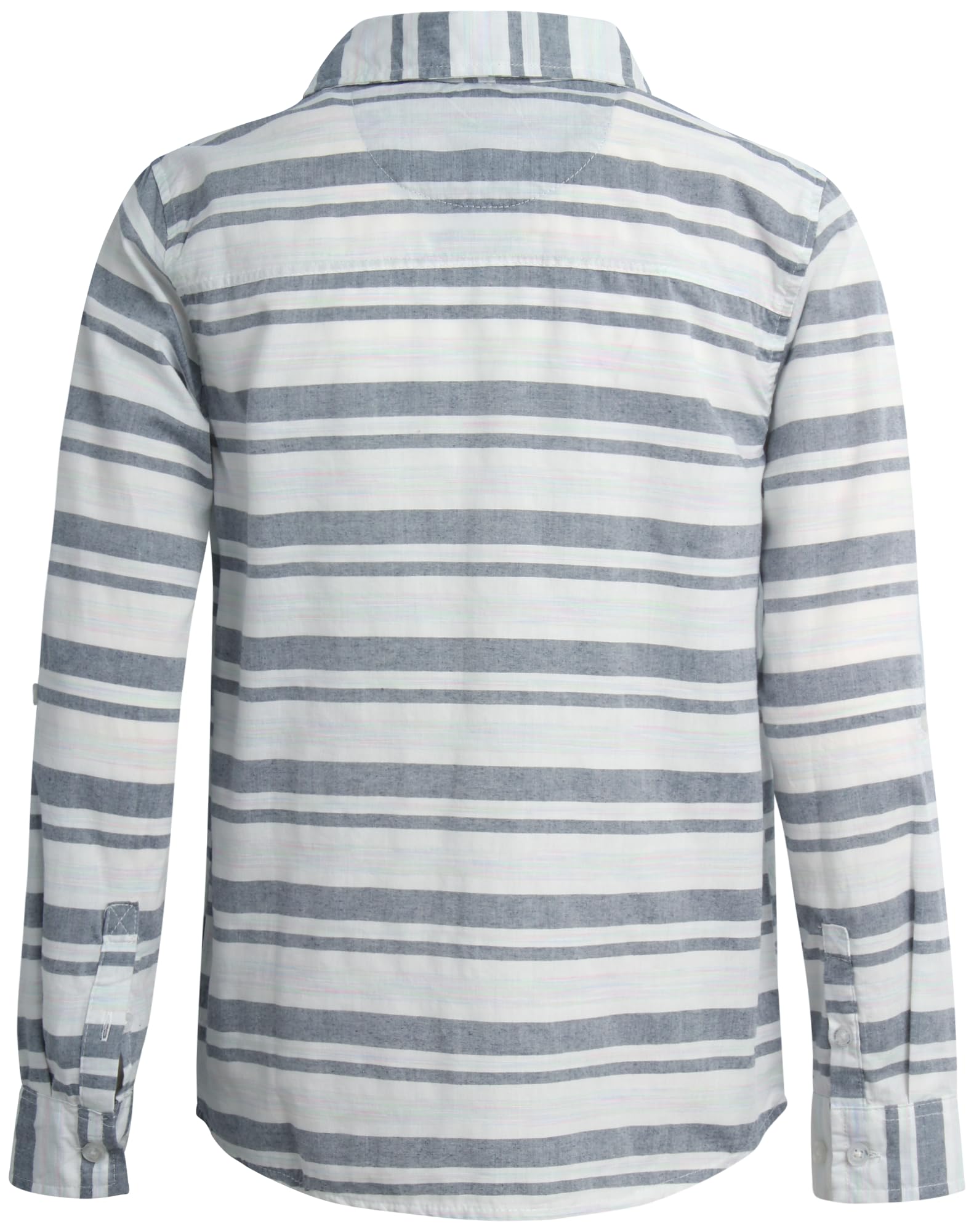DKNY Jungen Button-Down-Shirt – weich gewebter Kragen Jungen Langarmshirts – lässiges Kleid Hemd für Schule, Urlaub, Urlaub | Weicher, atmungsaktiver, leichter Stoff, polierter Kragen-Look, einfacher Alltagsstil für Schule, Urlaub und Urlaub