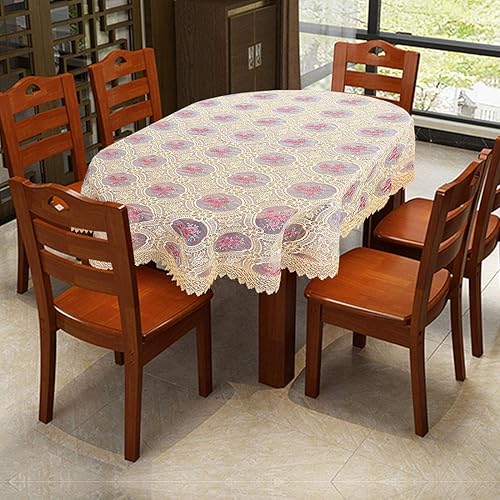 Miniatura 8 de Simhomsen Mantel de encaje floral beige vintage rectangular 60 × 120 pulgadas