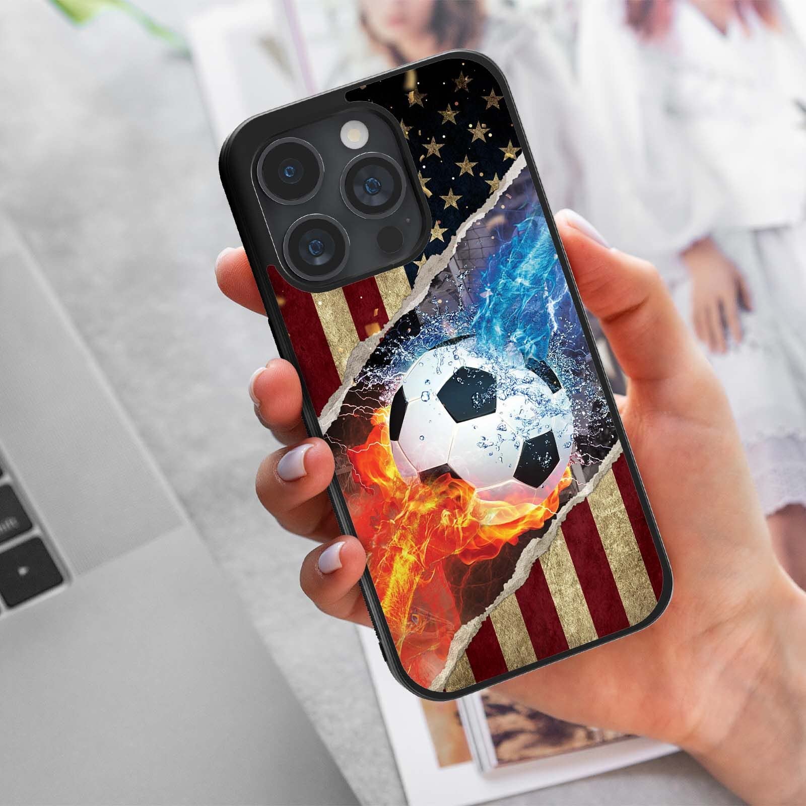 Coque Foot Urcover Pour Samsung, IPhone - Étui Silicone Fan Avec Drapeau + Film Verre Trempé Offert