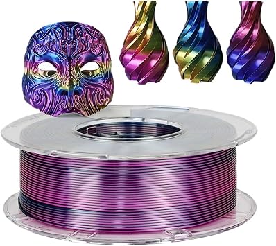 3D Printer Filament PLA 1.75mm 1kg 500g Tricolors Filament Silk PLA Triple Colors 3D Plastic Material Shiny Filament 250gx4 PackGold BU PURed-250g