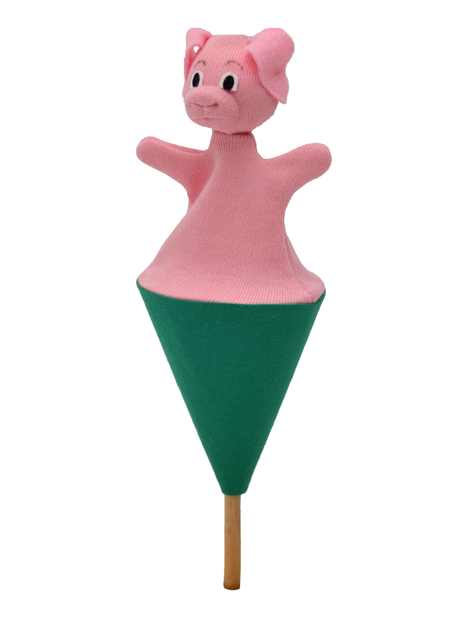 Tütenkasper Marionette Märchenfigur Schwein 20 cm, Ideal für Puppentheatre und Rollenspiele, für Kinder Baby Jungen Mädchen