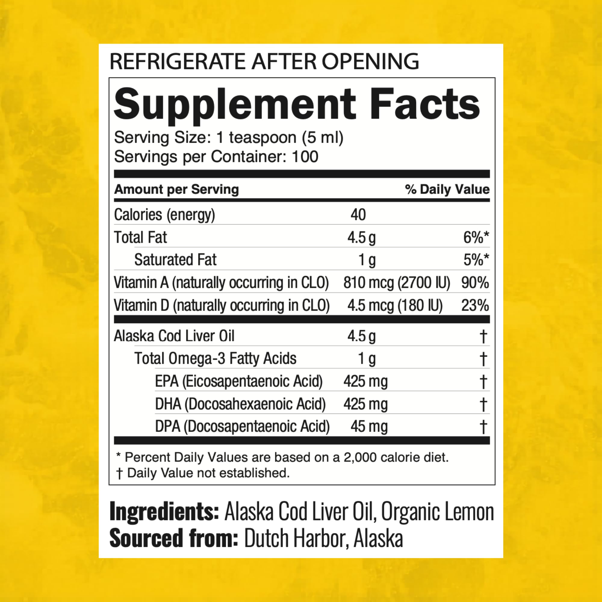 On Target Living Wild Alaskan Cod Liver Oil Liquid, Lemon, 16.67 Fl Oz — Amazon image 8