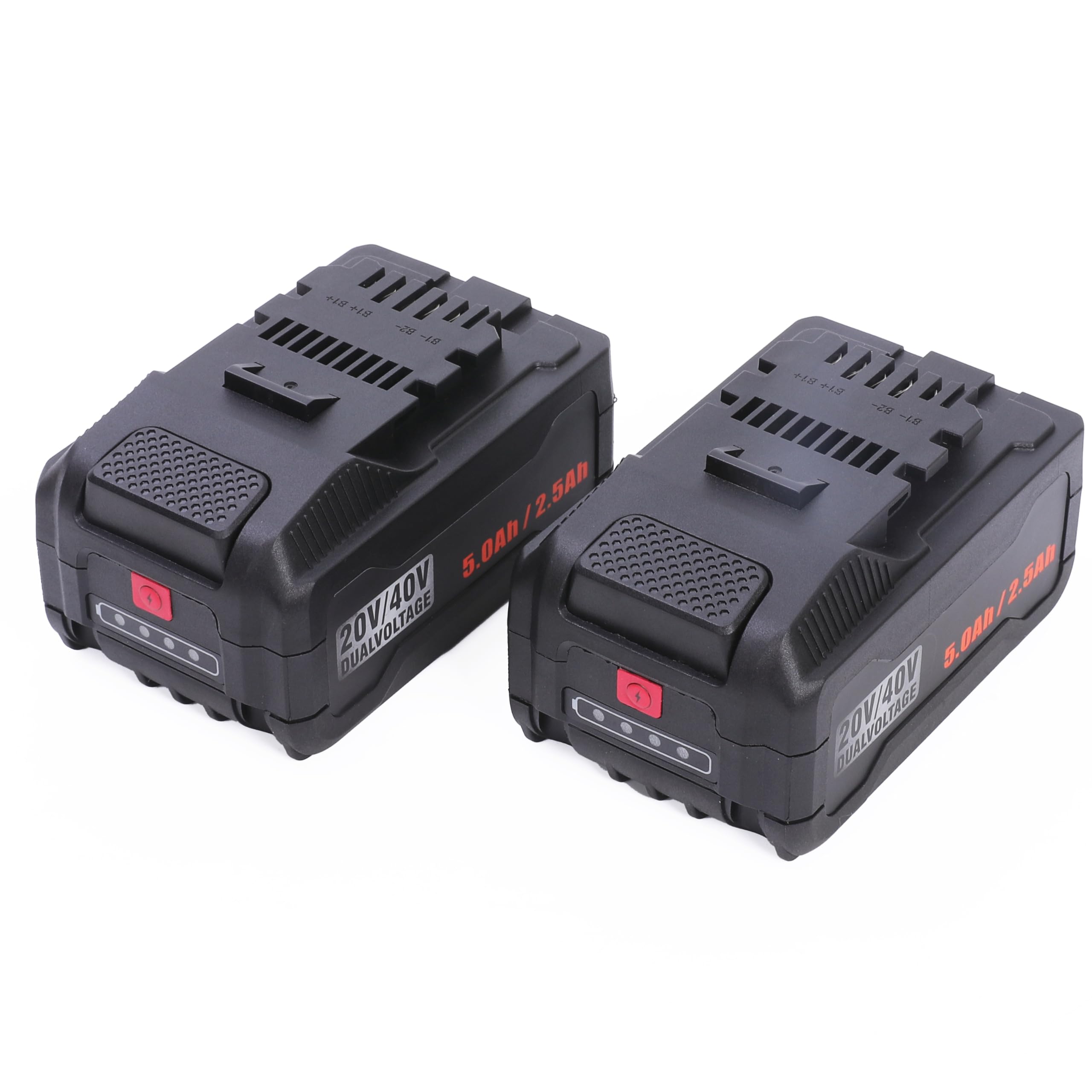 Zwei 40V 2.5Ah Ersatzakku Kompatibel mit Ferrex20V/40V Elektrowerkzeuge Gartenwerkzeuge Werkzeugakkus