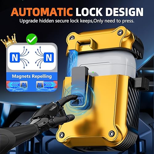 Miniatura 3 de Funda para Airpods con kit de limpieza, diseño de interruptor a presión automático con protección de clip de bloqueo seguro para Apple Airpods de 21