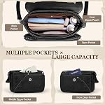 Purses for Women Retro Leather Crossbody Bag Ladies Waterproof Shoulder Bag Anti-Theft Handbags Satchel Bags