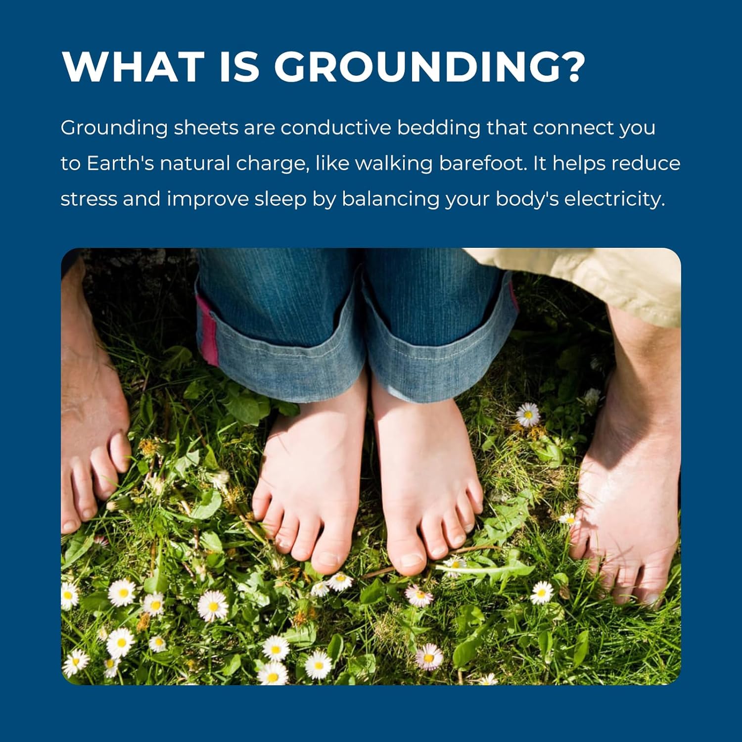 Powdion Grounding Sheets King Deep Pocket 16 Inches White, 90% Organic Viscose Derived from Bamboo & 10% Silver Fiber Infused Bed Sheets, Soft Vintage Earthing Sheets for Improved Sleep 78"x80"
