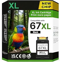 67XL Black Ink Cartridge Deskjet 2800e 2855e Ink Cartridges Replacement for HP 67 Ink XL HP67 HP67XL for DeskJet 2855e 2827e 2800e 4255e 2755e 2700e 2852e 2700 4155e 2734e Envy 6000 6055e 6400