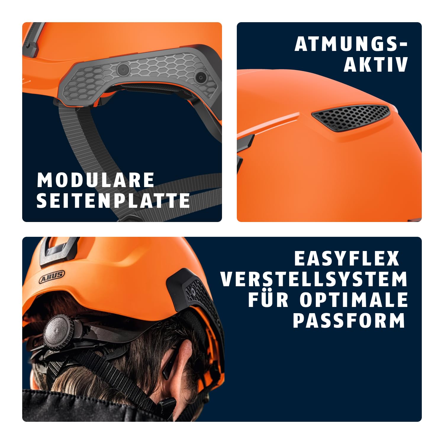 ABUS Industriekletterhelm Spector - belüfteter Bauhelm und Bergsteigerhelm nach EN 397 und EN 12492 - für Sicherheit bei Höhenarbeiten, auf der Baustelle und in der Industrie - Titan