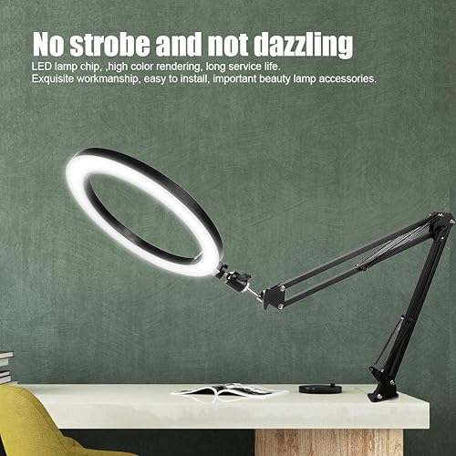 Miniatura 3 de Cabezal de luz de anillo, lámpara LED de 18 W, para arte de uñas, cabeza de repuesto, fotografía, transmisión en vivo, cabeza de luz, trípode,