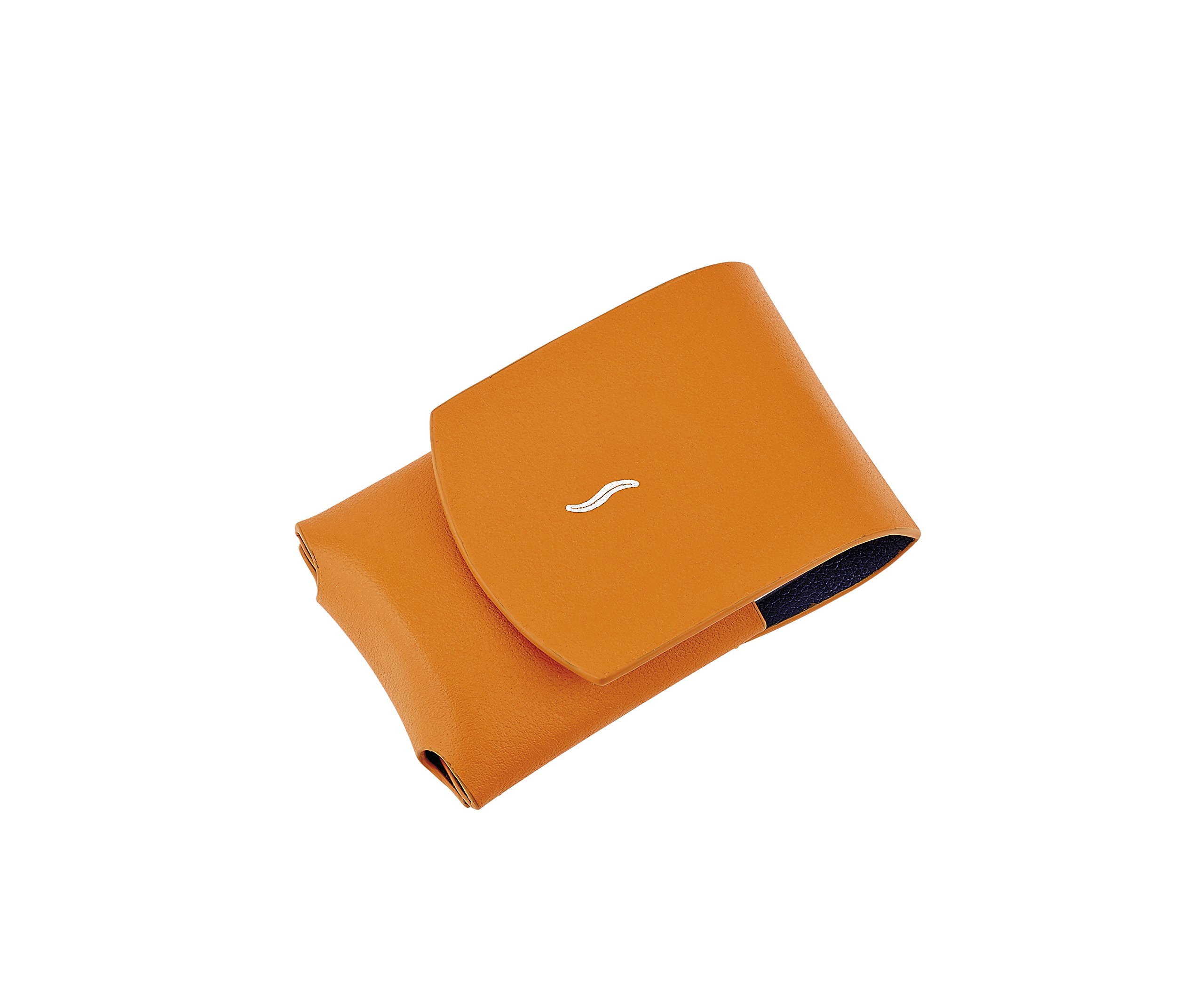Funda de cuero para mechero St Dupont miniJet, la idea de regalo original en color naranja