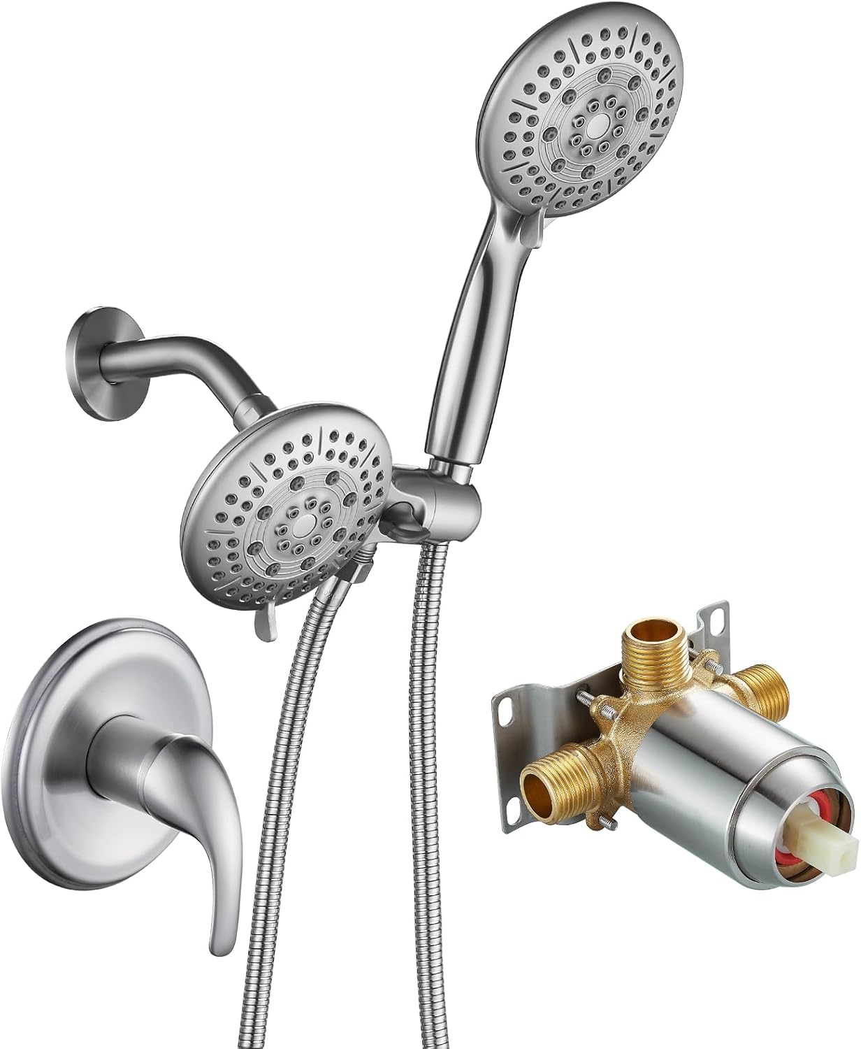 Cobbe Shower Head with handheld, High Pressure Shower Faucet Set with ...