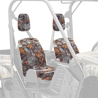 KEMIMOTO UTV Seat Cover, Bucket Seat Cover Set with Headrest Cover Compatible with Yamaha Rhino 450 660 700 2004-2021 Seat Cover Accessory
