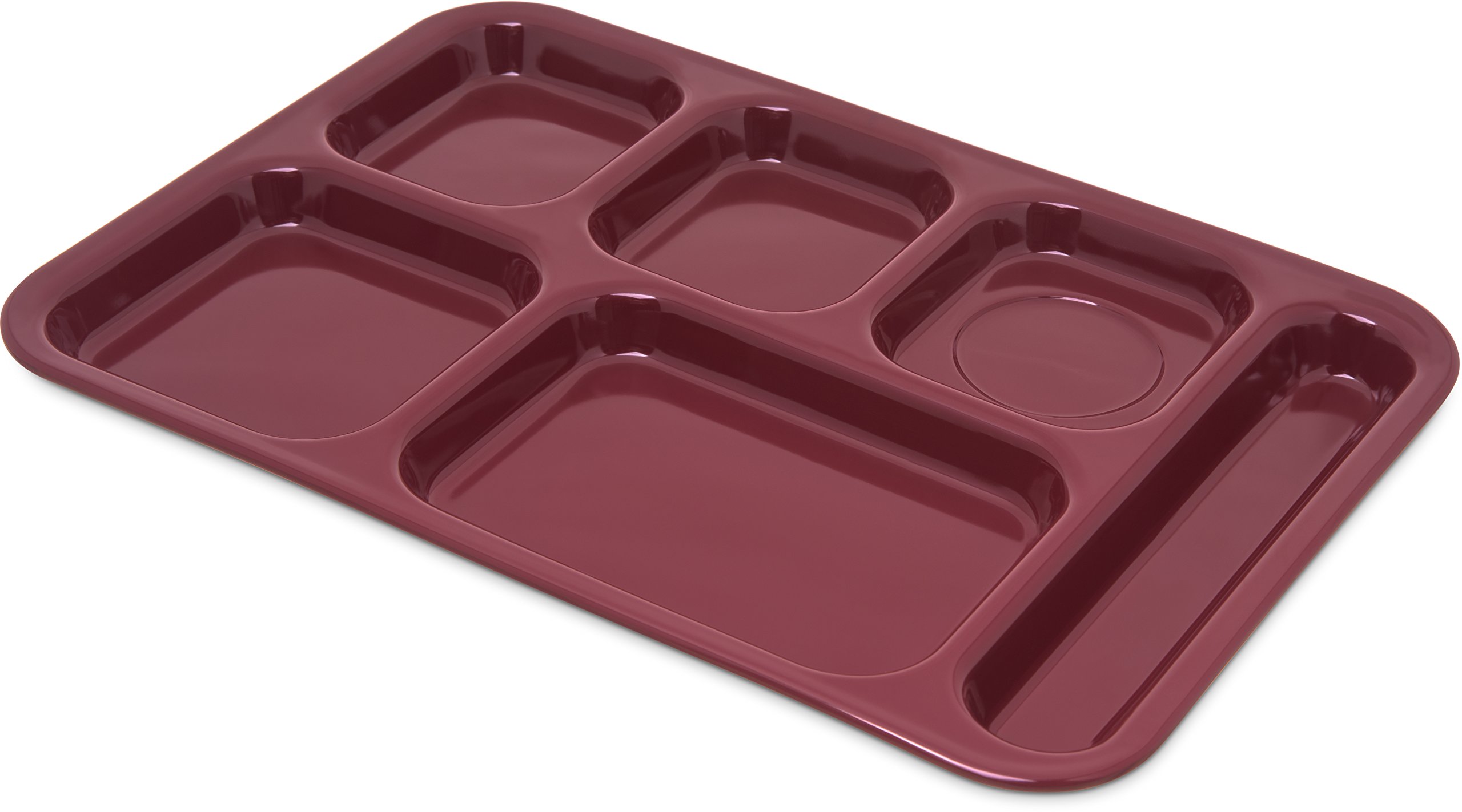 Carlisle FoodService Products Right Hand 6-Compartment Melamine Tray 14.5