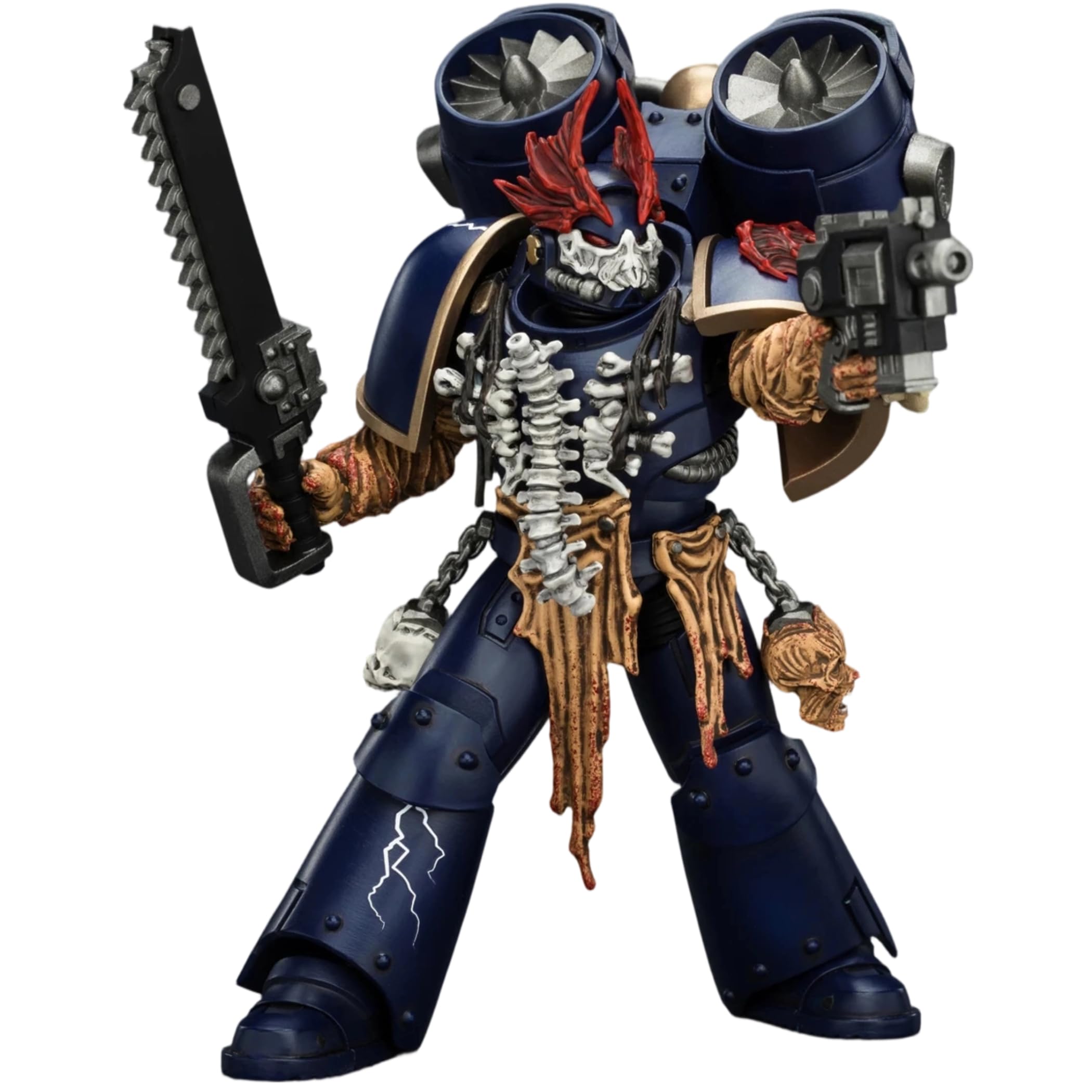 JOYTOY Warhammer 40K Actionfiguren im Maßstab 1/18 Night Lords Night Raptor 2, 12 cm (4,88 Zoll), mit Displayständer für Artefakte, Schreibtischdekoration und Geschenk
