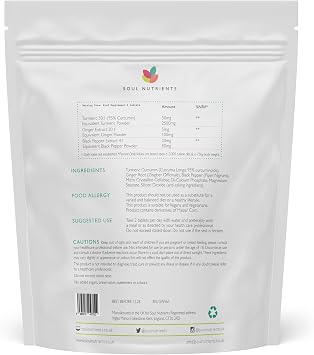 Turmeric Tablets 2500mg with Black Pepper & Ginger | 120 High Strength Curcumin Supplements | Turmeric and Black Pepper Tablets (Not Turmeric Capsules or Powder) | Vegan and Gluten Free | UK Made