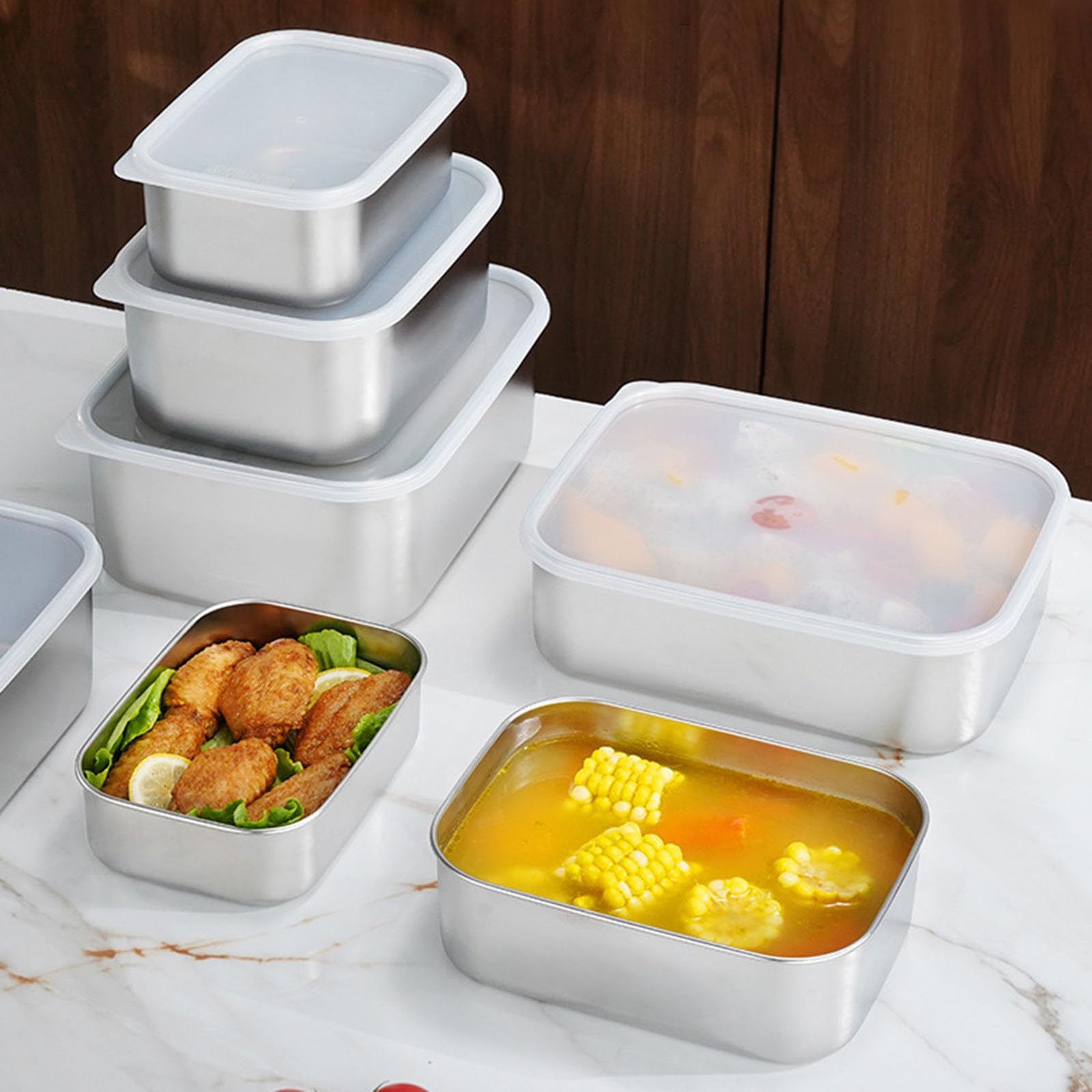 Lunch Box in Acciaio Inossidabile Isolato con Coperchio, Pratico e Pratico, con Funzione di Riscaldamento per Studenti e Professionisti (600 ml)
