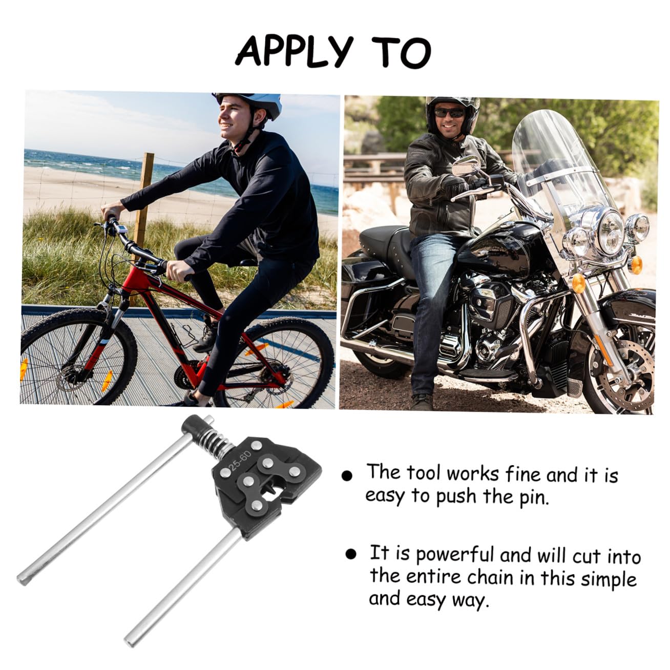 Quitacadenas Rompecadenas Extractor De Eslabones para Bicicletas y Motocicletas Herramienta De Desacoplador De Cadenas Utilizable La Reparación De Cadena
