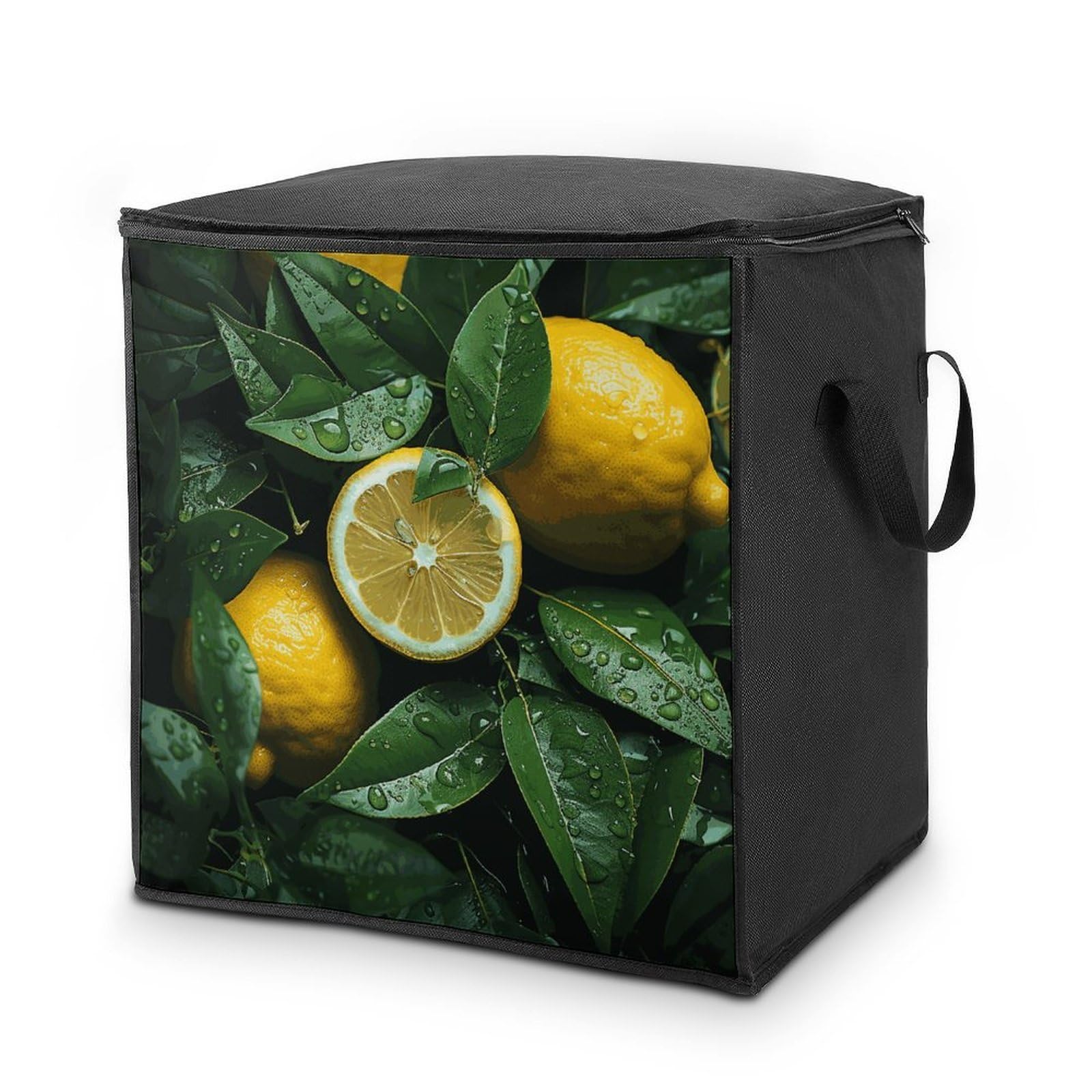 Fekiloot Style Fresh Lemon Storage Bags With Reinforced Handles,Moving Bag With Zipper,Closet Organizers,Compression Packing Cubes