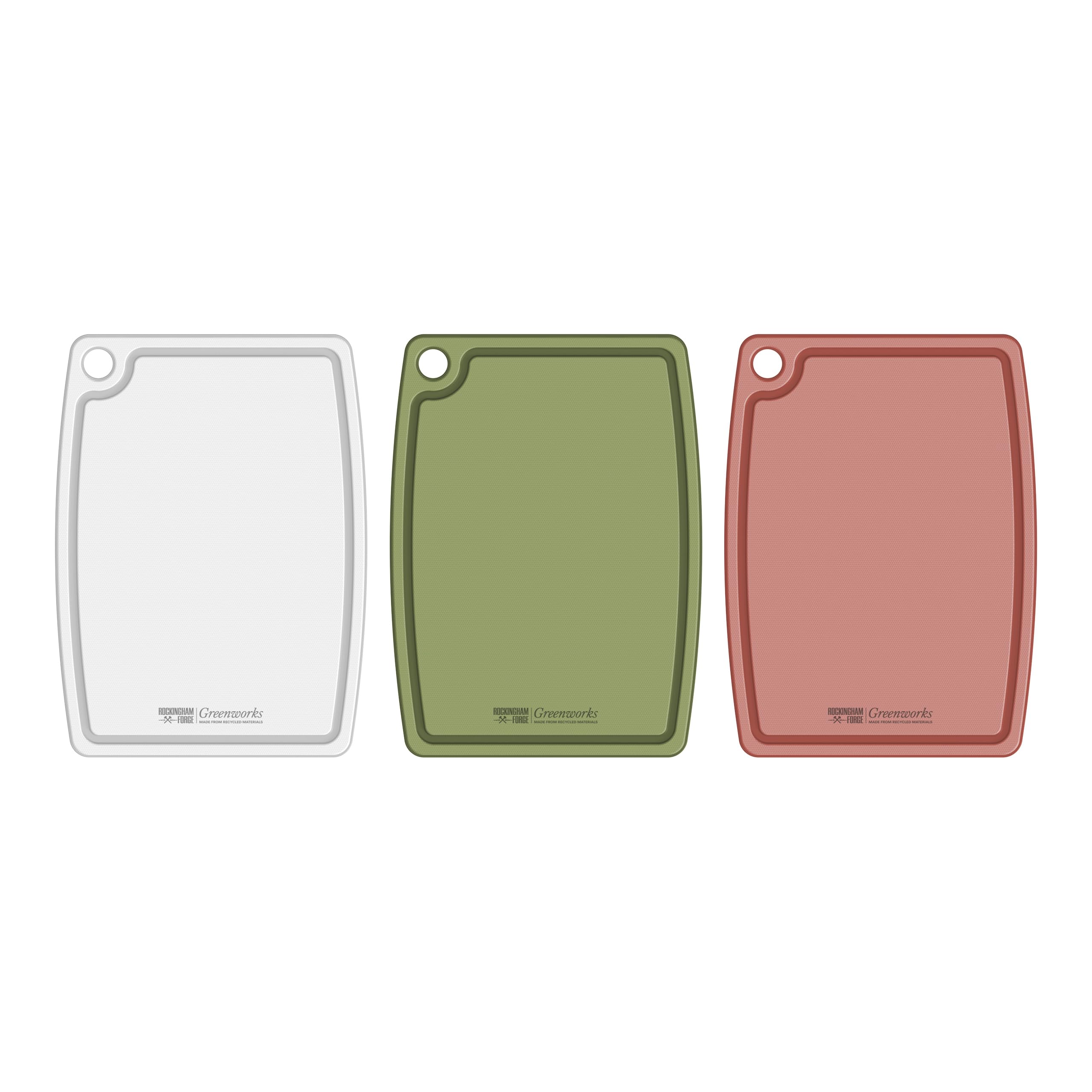 Greenworks 3 Piece Chopping Board Set - Recycled Plastic