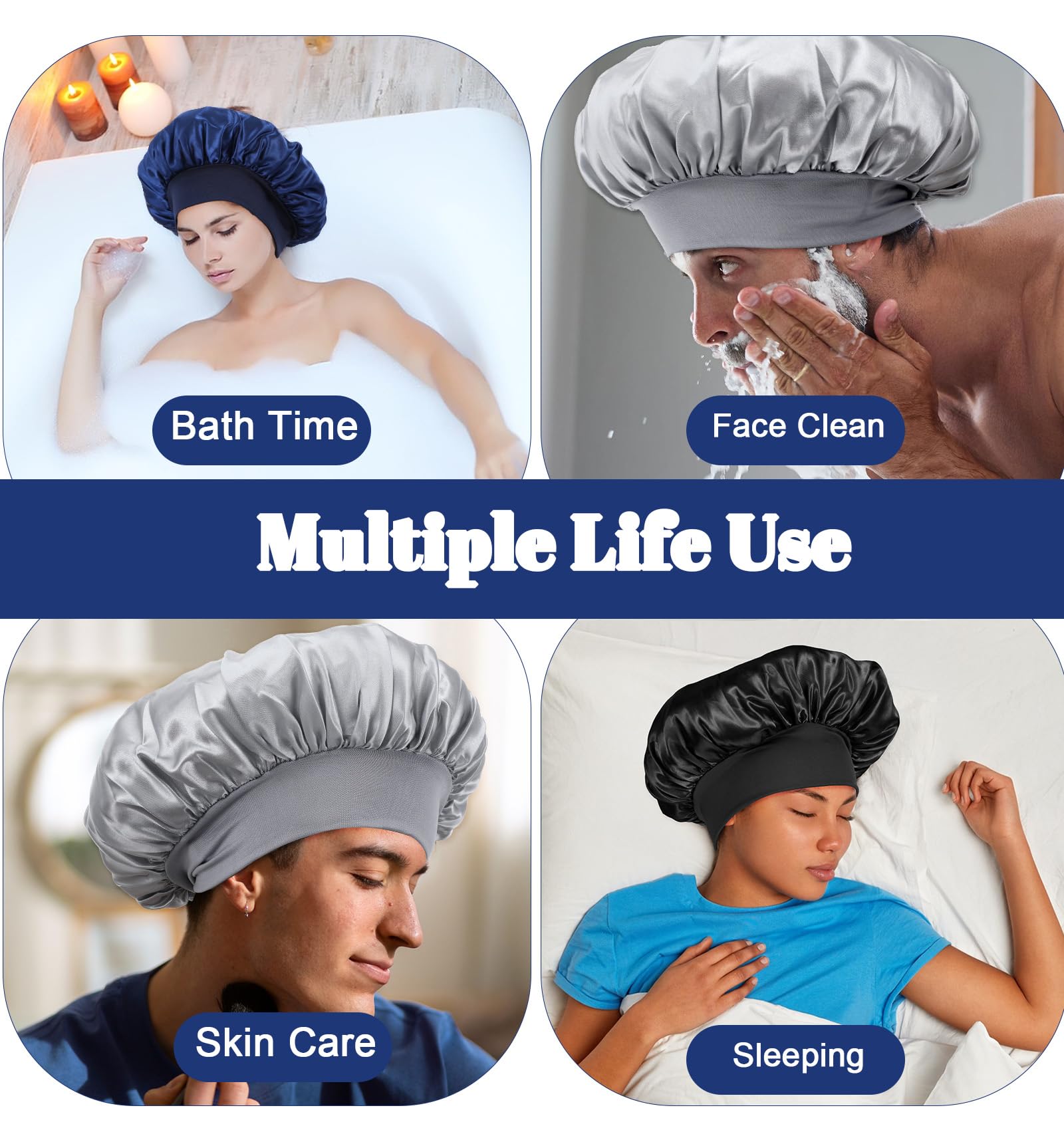 ValueBargain 3Pcs Silk Bonnet Men - Image 4