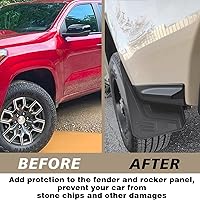 Vista 6 de Muslogy Para Colorado 2023+ Guardabarros Sin Extensión de Guardabarros Delanteros y Traseros Protectores contra Salpicaduras Sin Perforación