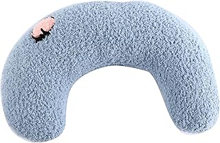 Pillow for Cats, Dog Calming Pillow for Small Dogs, Ultra Soft Fluffy Pet Calming Toy Half Donut Cuddler, U-Shaped Pillow for Pet Sleeping Improve Joint Relief(Blue)