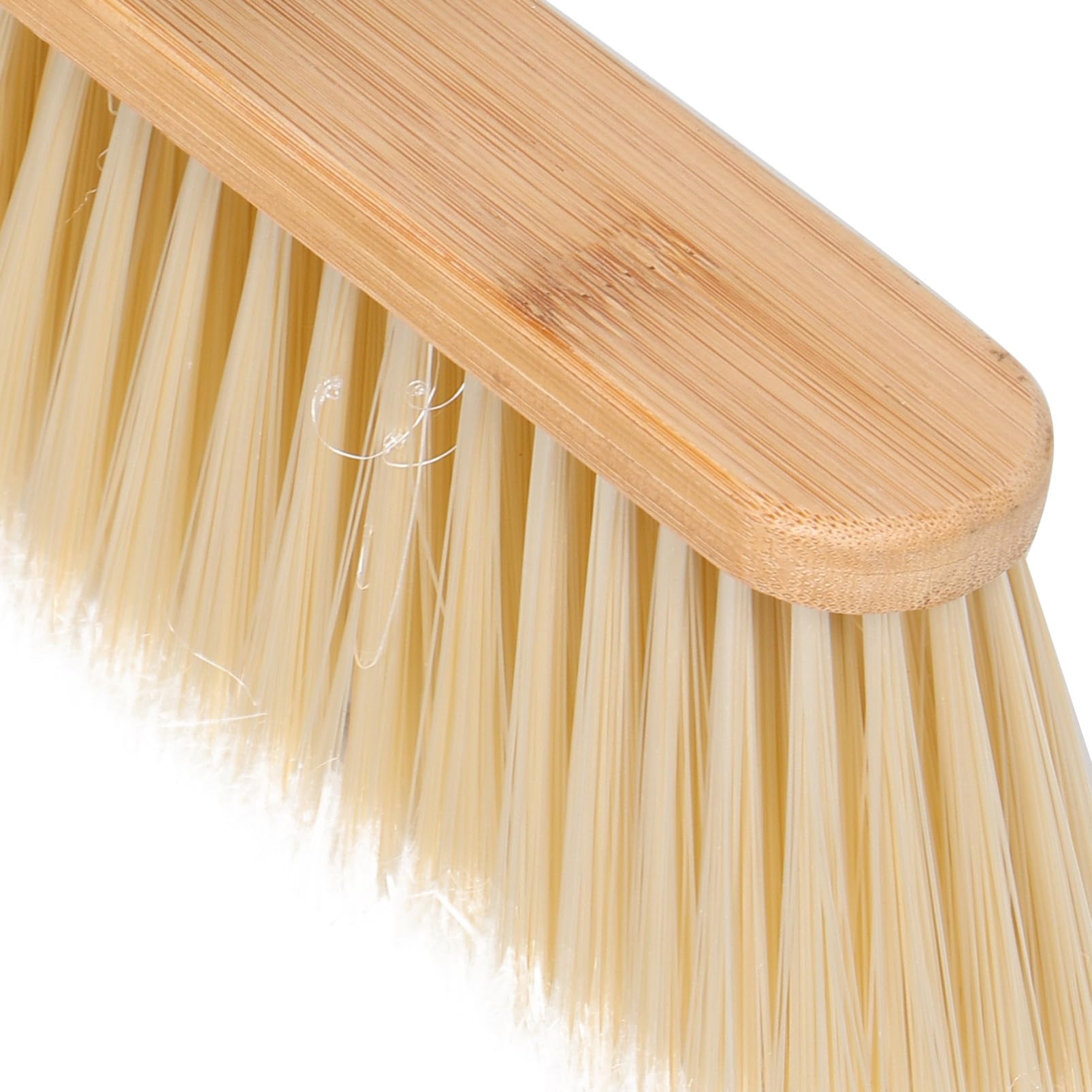 CALLARON Scopa Giardino in bambù con Setole Dure Manico in Legno per Esterni e Spazzola per Patio Garage e Strumento Resistente per Pulizie Pesanti