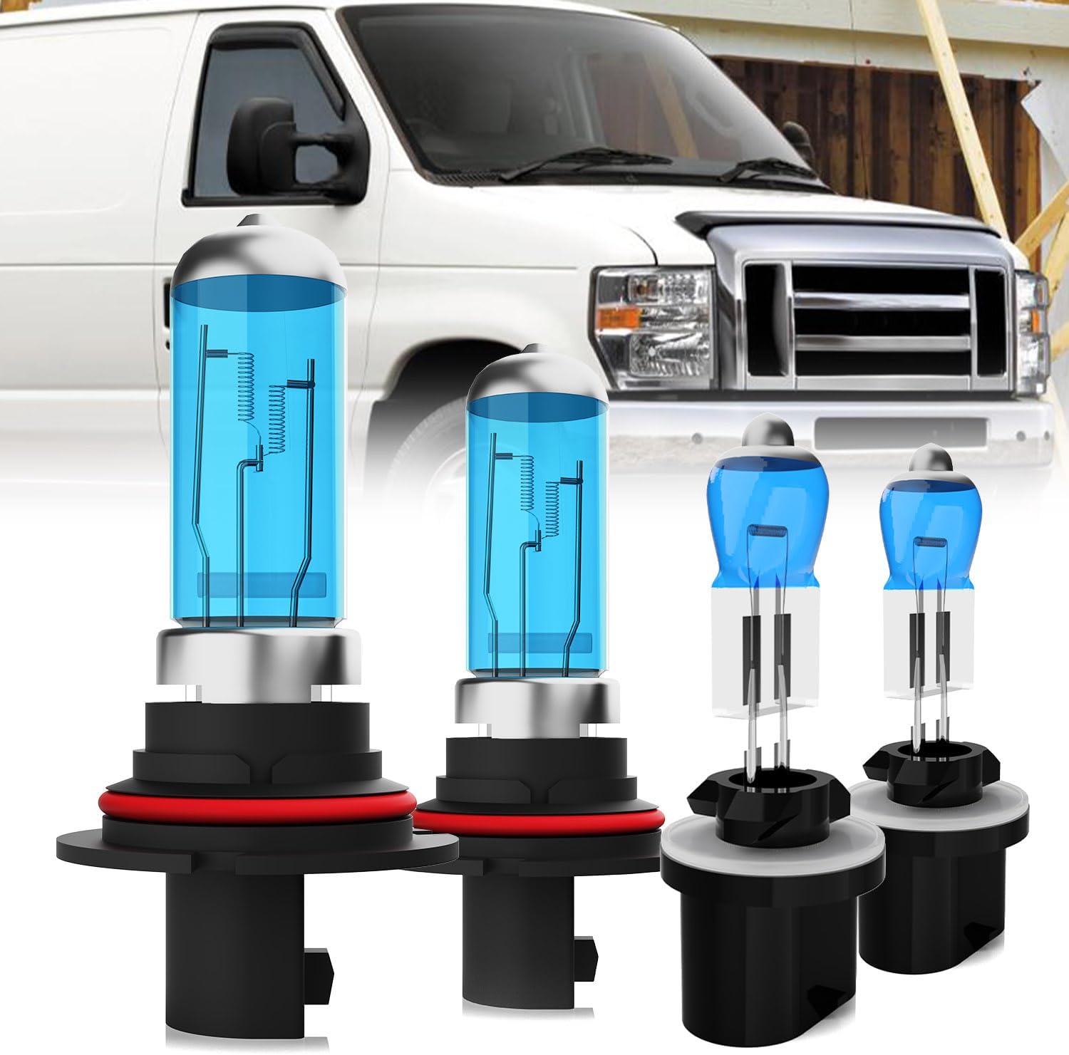 LECCIBUB Headlight Bulbs Compatible With Ford E450 1999