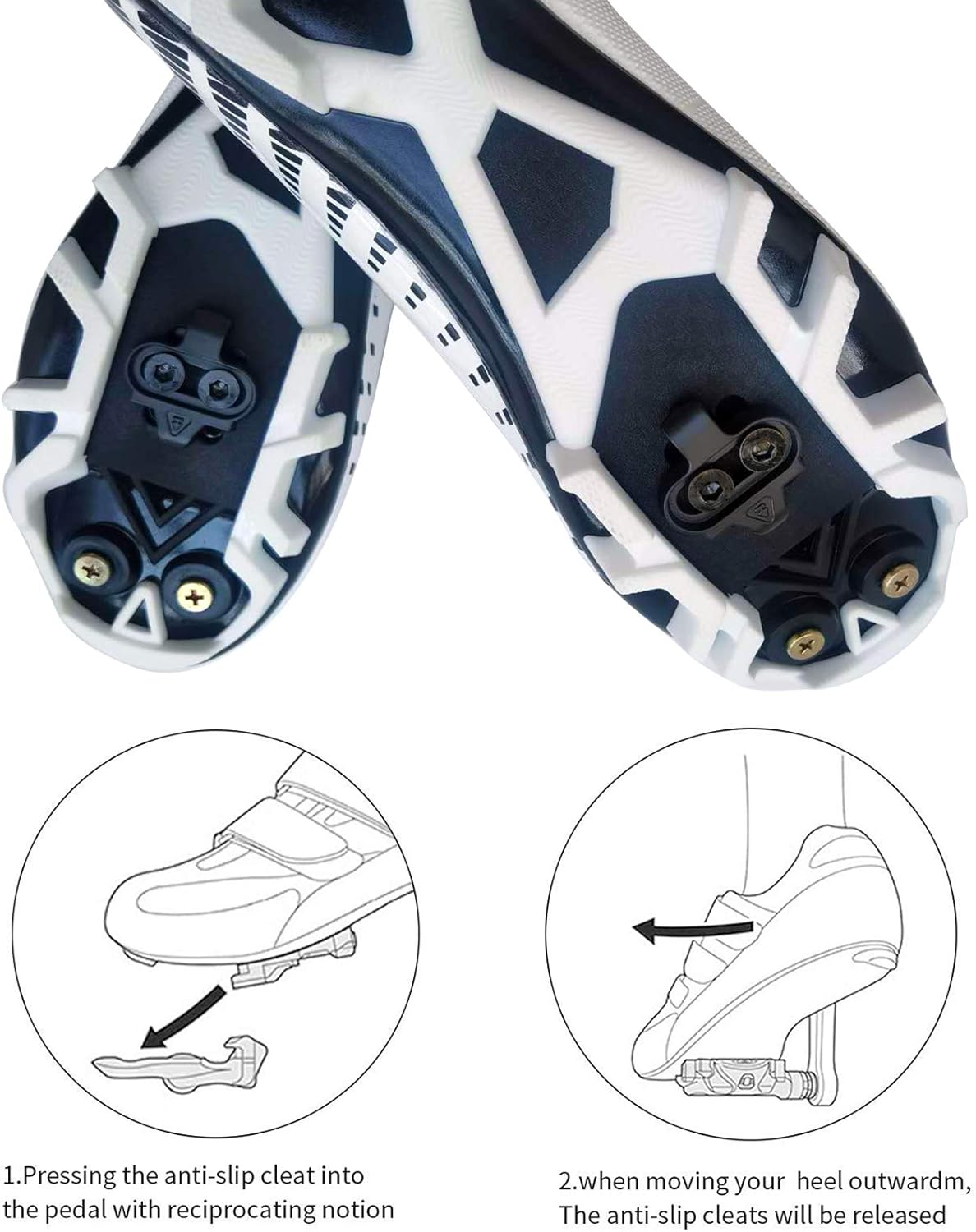 NEBYWOLD Bike Cleats for Shimano Road Cycling Compatible with Shimano System- Indoor Cycling & Road Bike Bicycle Cleat Set,Mountain Biking, Designed for Women and Men Replacement Bike Cleats : Sports & Outdoors