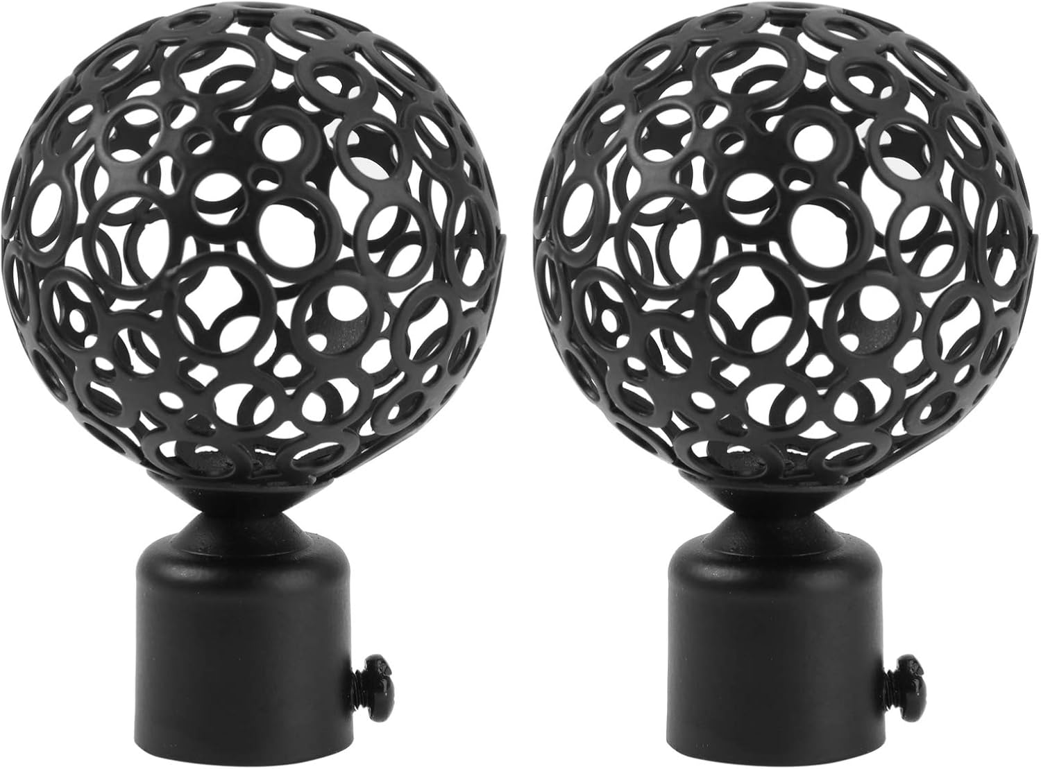 DOITOOL Curtain Rod Ends Curtain Rod Cap Finials Iron