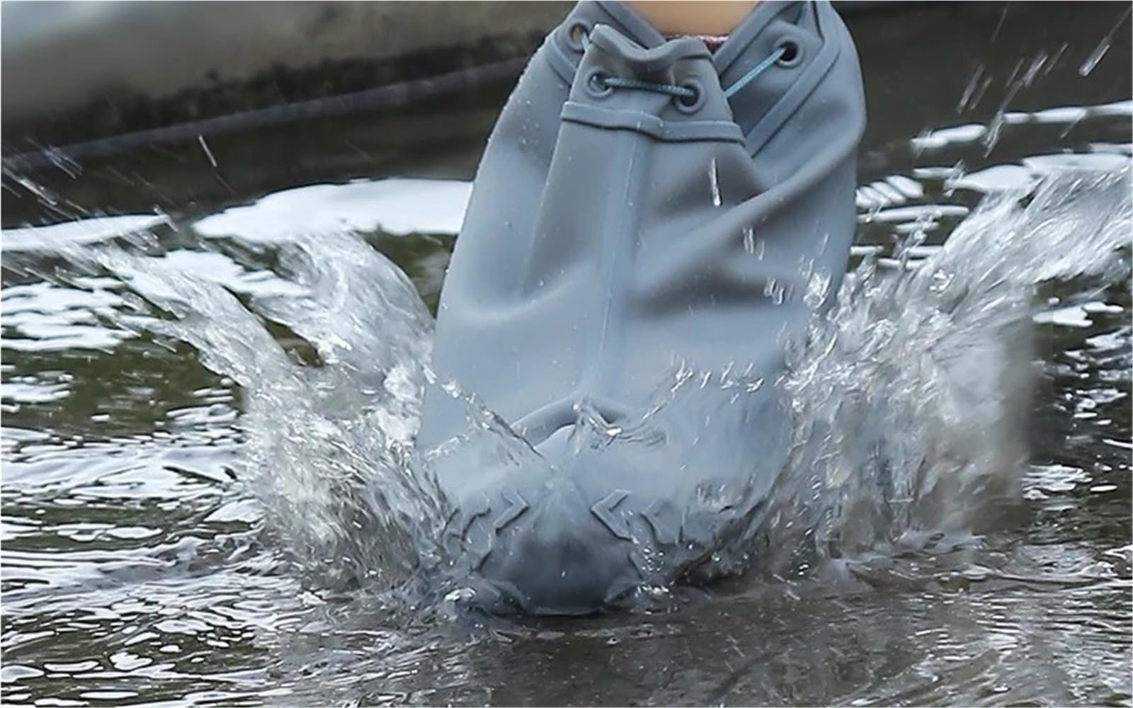 2 paia di scarpe in silicone antiscivolo impermeabili copriscarpe antipioggia resistenti all'usura elastiche for riutilizzabili for giornate pioggia all'aperto Per La Casa