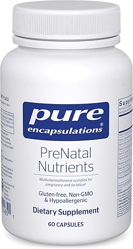 Pure Encapsulations Nutrientes prenatales - para el embarazo y la lactancia - Ayuda a la energía y el desarrollo del ADN* - con folato, colina y
