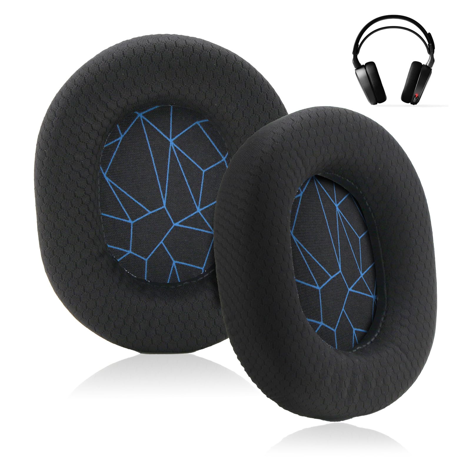 Earpads Replacement for SteelSeries Arctis 1/3/5/7/7+/7P/7P+/7X/7X+/9/9X/Pro/Prime,High-Density Foam Ear Pads Cushions,Sweatproof and Durable,Black (Not Compatible with Arctis Nova)