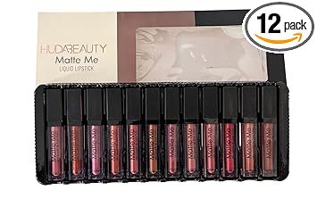TopFinder® 12pc/Set Luxury 24 hours Superstay Long 6ML Different Liquid Matte Beauty Colour Lipsticks Silky long Lasting Nude Waterproof Shade Women Girls Lip Gloss Smooth Makeup Lipstick