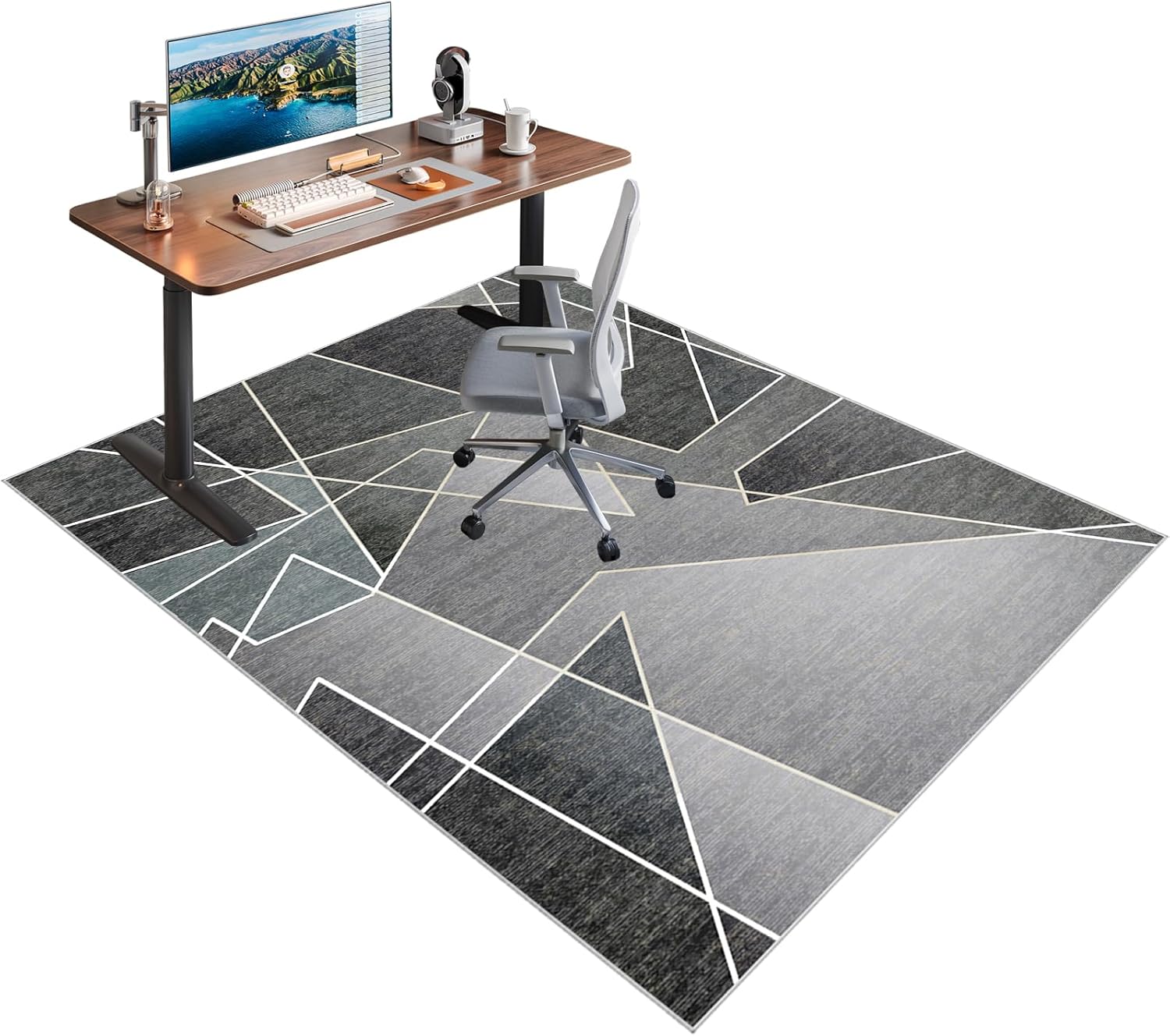 Gaming and Office Chair Mat for Hardwood Floors Non Slip Backing Floor Protectors 150 x 170 cm