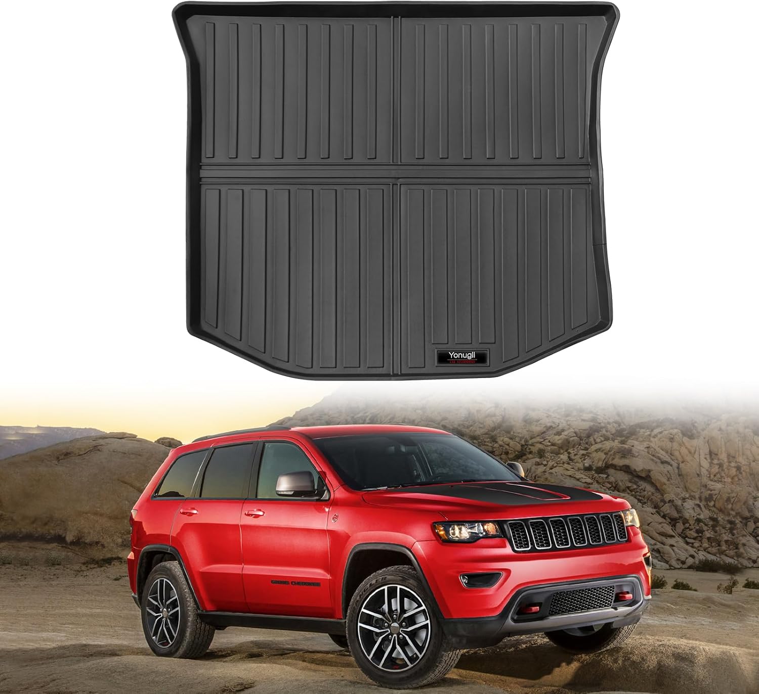 Custom for 2011-2021 Jeep Grand Cherokee 2022 WK Models Cargo Mats Trunk Liner All Weather TPE Protection Mat Accessories (Not fit L or 4XE)