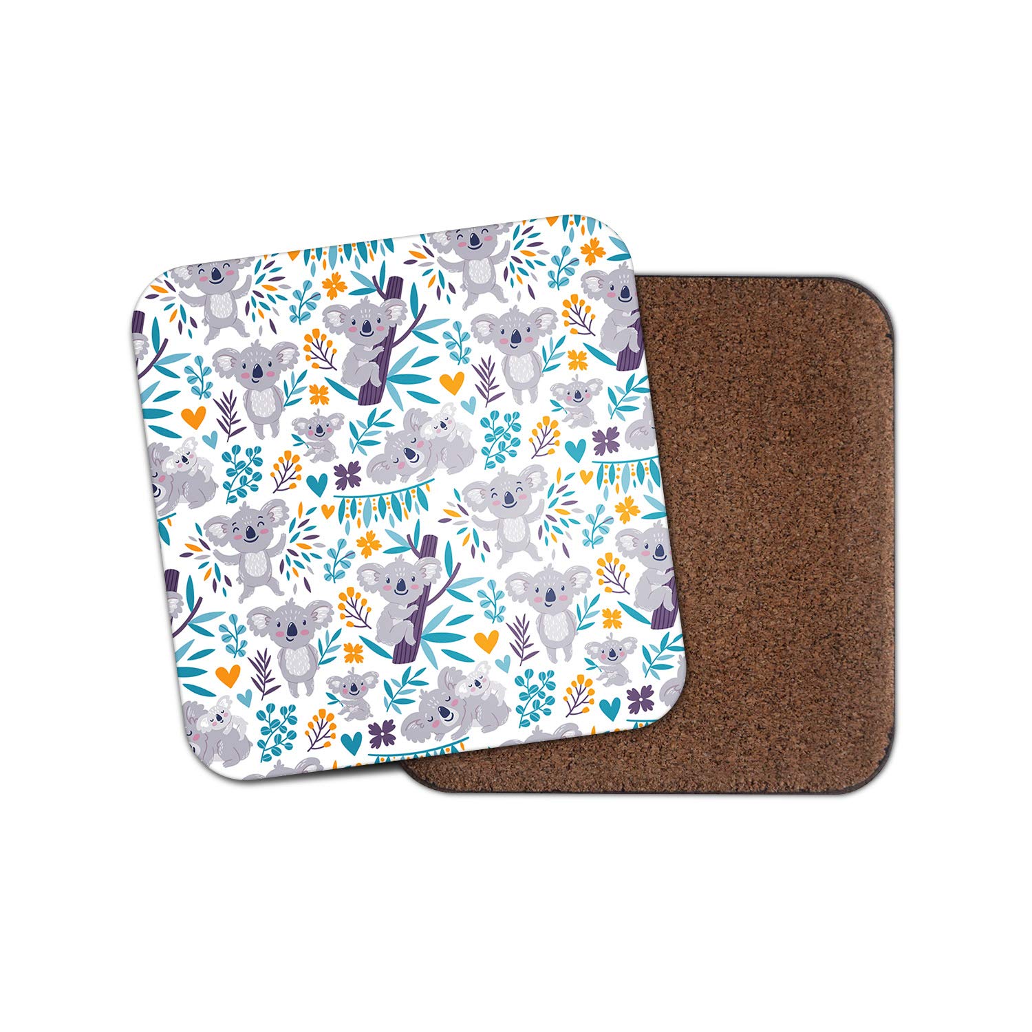 Destinationvinyl Multicolor 1 X Cartoon Koala Bears Coaster - Australia Wild Animal Outback Kids Fun #12365