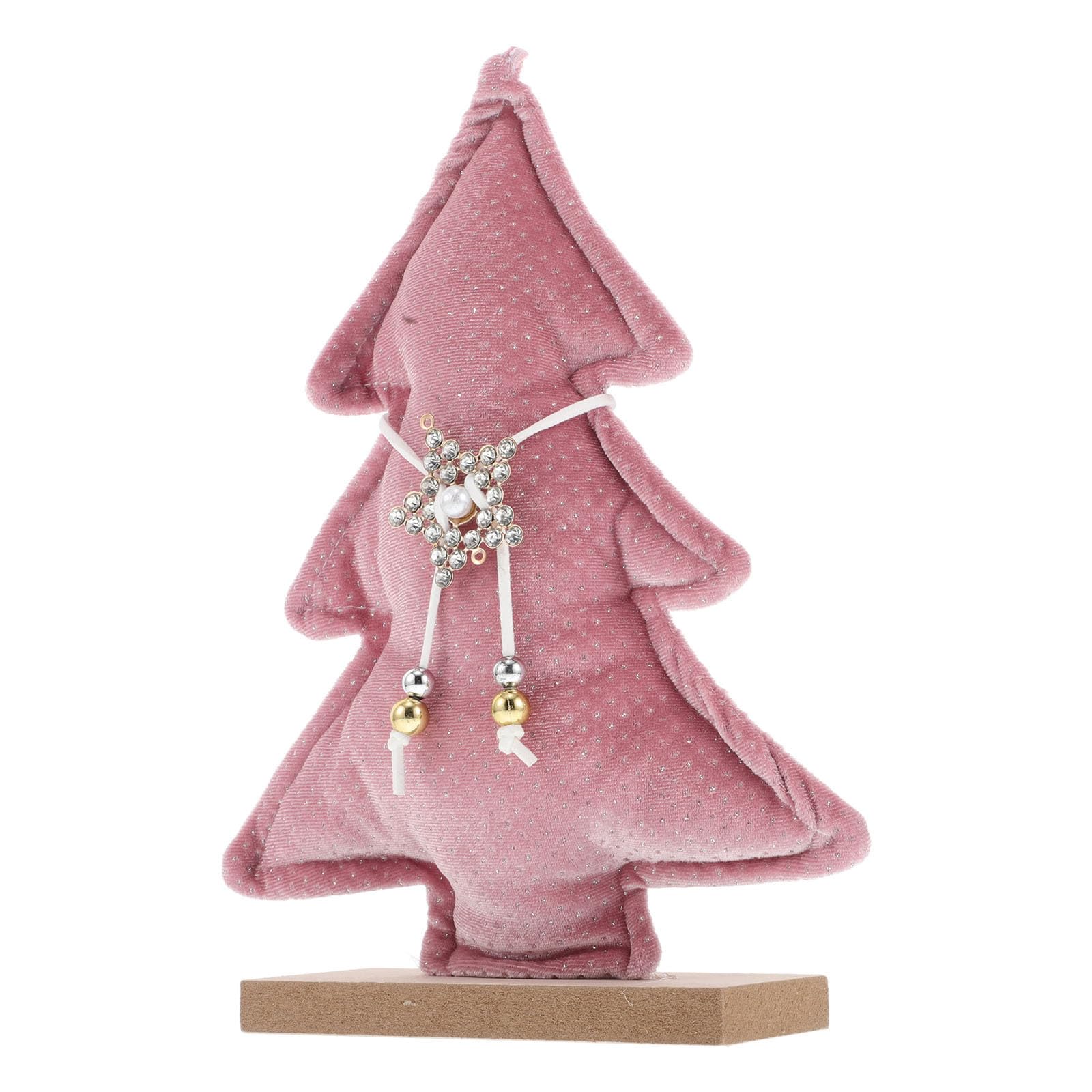 Toyvian 5 Piezas Árbol de Navidad de Mesa Rosa, Figura Decorativa Navideña