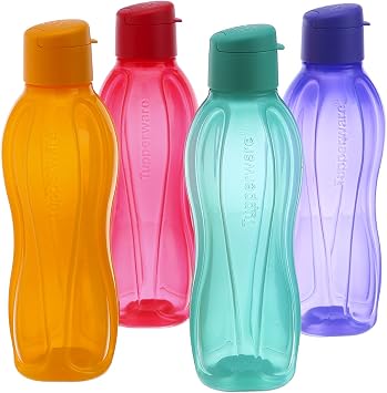 Tupperware Tupper Ware Fliptop Water Bottle Set Of 4, 750Ml,Multicolor - Plastic