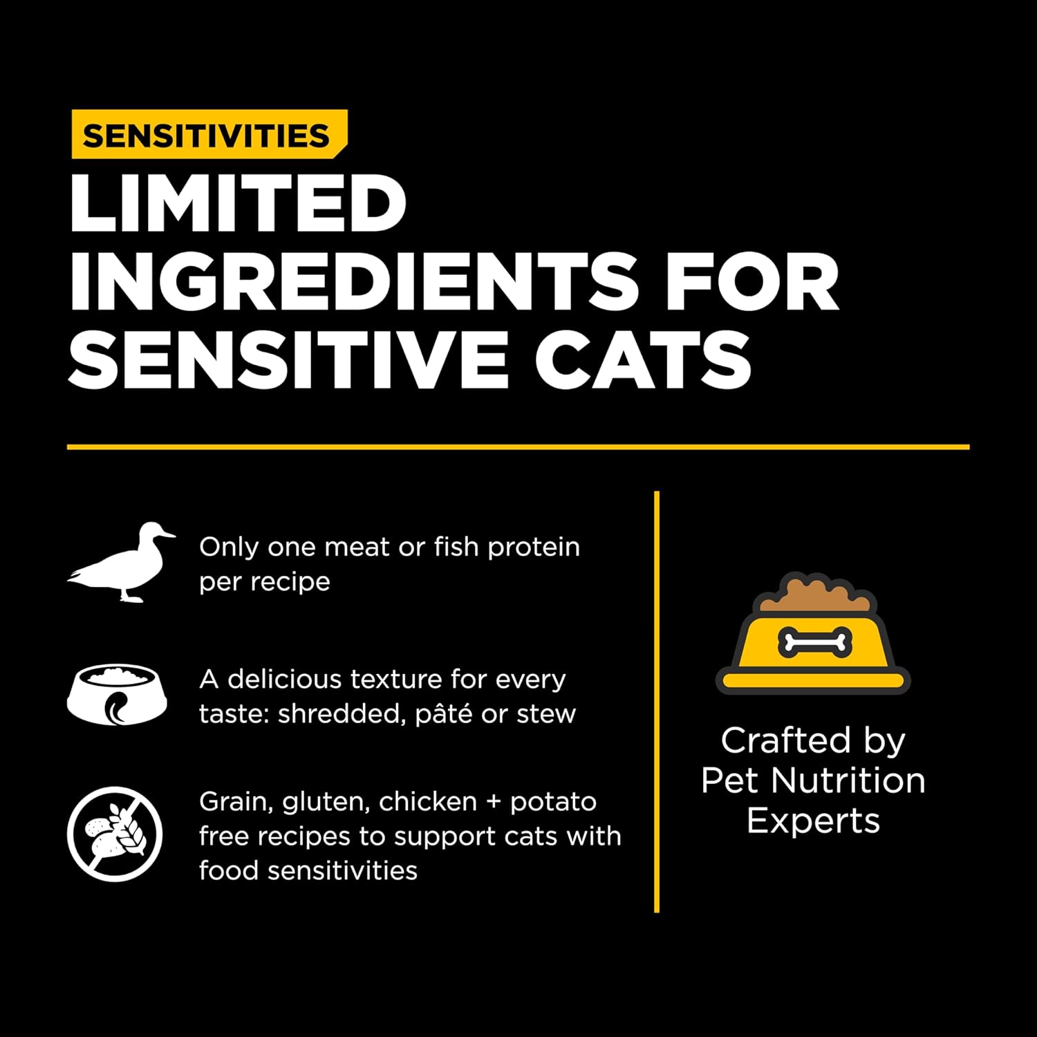 Go! Solutions Sensitivities Limited Ingredient, Grain-Free Wet Cat Food, Duck Pâté for Sensitive Stomach, 6.4 oz (Pack of 6)