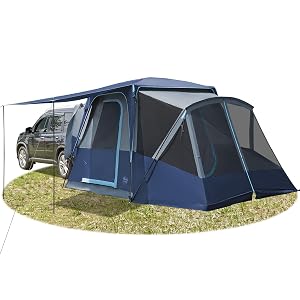 TIMBER RIDGE 5-9 Person SUV Tent with Screen Porch and Awning for Family Camping Weather Resistant and Portable